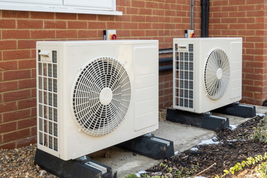 heat pumps at multifamily building