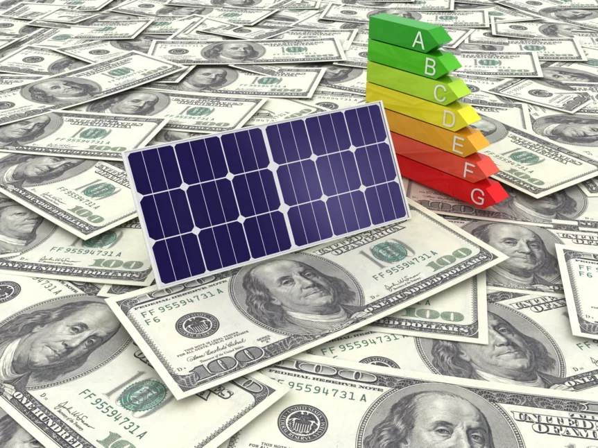 Solar panels renewable energy efficiency money savings